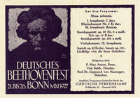 Program advertisement for the German Beethoven Festival in Bonn, May 21-26, 1927 thumbnail