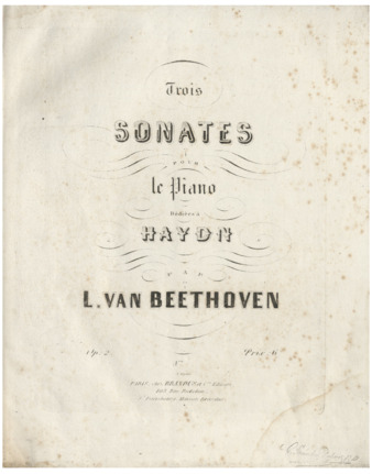 Piano Sonata no. 1 in F minor, op. 2, no. 1, published by Brandus. thumbnail