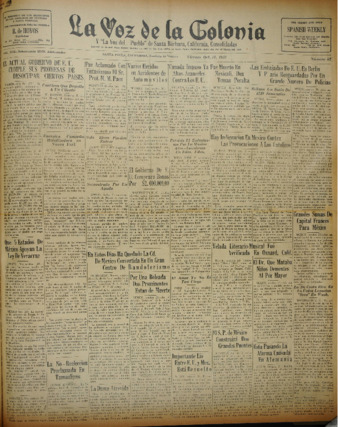 La Voz de La Colonia 21 de octubre de 1932 thumbnail