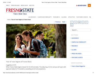 Year of 'new' begins at Fresno State thumbnail