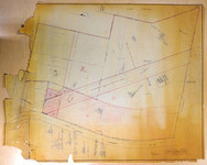 Property map of a portion of government lots 1 and 2 [5.4 acres + C-P zone highlighted in red] thumbnail