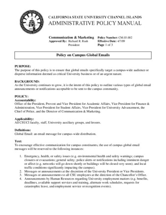 CM.03.002 - Policy on Campus Global Emails thumbnail