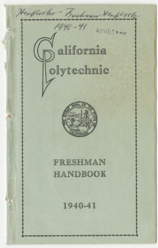 California Polytechnic Freshman Handbook, 1940-41 thumbnail