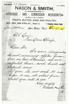 Letter from Nason (formerly Nason and Smith) Wholesale Co. thumbnail