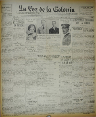La Voz de La Colonia 20 de noviembre de 1930 thumbnail
