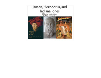 Sabbatical Report, Spring 2011, Jansen, Herodotus, and Indiana Jones thumbnail
