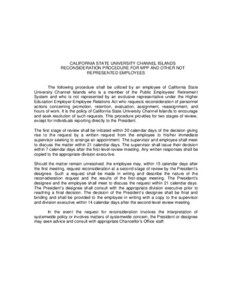 Reconsideration Procedure for MPP and Other Not-represented Employees thumbnail