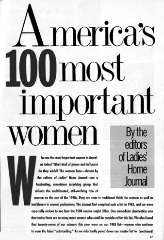 America's 100 most important women thumbnail