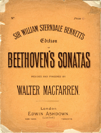 Piano Sonata no. 2, op. 2, no. 2, in A major, edited by Bennett and Macfarren thumbnail