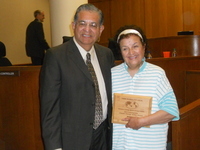 Lupe Anguiano with Supervisor John Zaragoza thumbnail