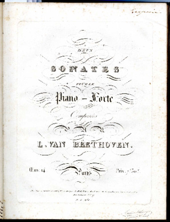 Deux sonates pour le piano-forte composées par L. van Beethoven. Oeuv. 14 thumbnail