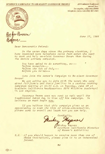 Letter from Mickey Wapner thumbnail