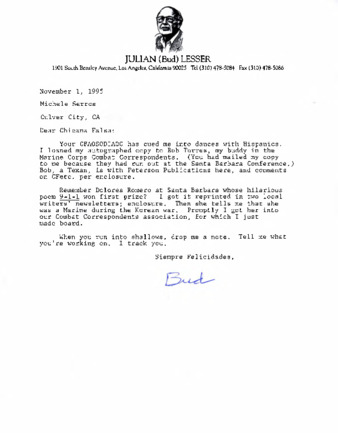 Letter from Julian (Bud) Lesser thumbnail