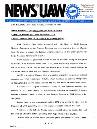 News from the UAW thumbnail