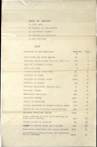 Director's Report to Board of Trustees, California Polytechnic School, November 8, 1919 thumbnail