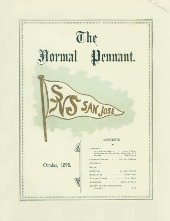 San Jose State Normal School Pennant 1898-10 (October 1898) thumbnail