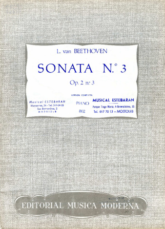 Piano sonata no. 3 in C major, op. 2, no. 3 (Editorial Musica Moderna) thumbnail