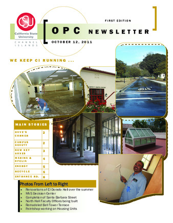 OPC Newsletter, October 2011 thumbnail