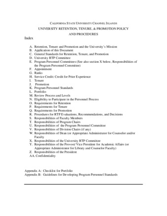 SP 05-29 University Retention, Tenure, and Promotioni Policy and Procedures (Amended) thumbnail