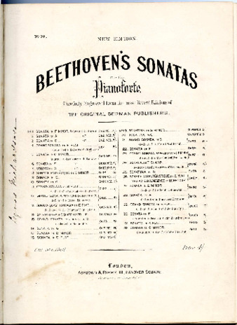 Sonata dediée à Madame la Baronne de Braun, op. 14, no. 2 par L. van Beethoven thumbnail