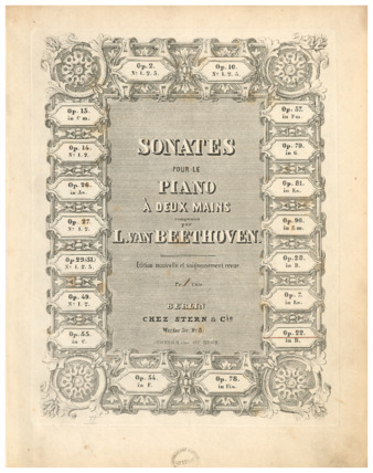 Piano sonata no. 11, op. 22, published by Stern & Cie. thumbnail