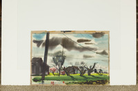 Old Farm With Trees And Phone Poles thumbnail