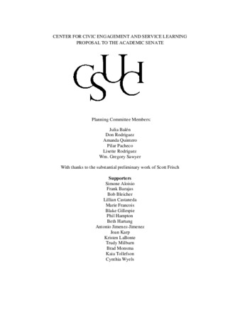 SP 06-15 Center for Civic Engagement and Service Learning Proposal thumbnail