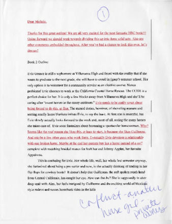 Revisions made to the Honey Blonde Chica 2 outline thumbnail