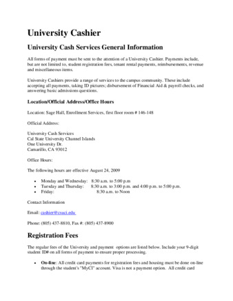 University Cashier 2009 (website) thumbnail