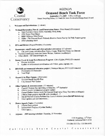 Agenda for the Ormond Beach Task Force September 17, 2009 meeting thumbnail