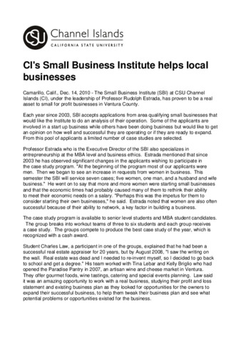 CI's Small Business Institute helps local businesses thumbnail