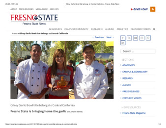 Gilroy Garlic Bowl title belongs to Central California thumbnail