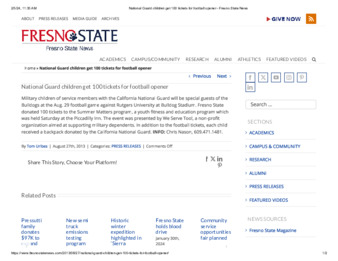 National Guard children get 100 tickets for football opener thumbnail