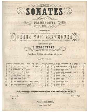Piano sonata no. 7, op. 10, no.3, with metronome markings by Moscheles thumbnail