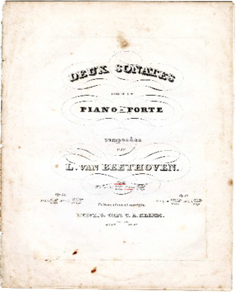 Deux sonates pour le piano-forte composées par L. van Beethoven. Op. 27 ... No. 2. [i.e. No. 1] Es. Edition révue et corrigée. thumbnail