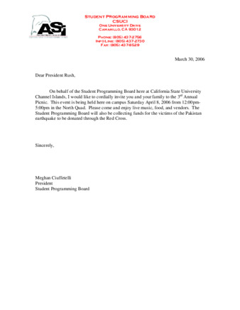 2006 Student Programming Board Battle Of The Majors Budget thumbnail