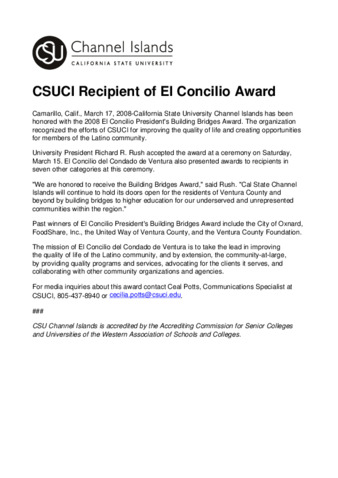 CSUCI Recipient of El Concilio Award thumbnail