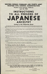 Internment Poster/Broadside: "Instructions to All Persons of Japanese Ancestry," 1942 thumbnail