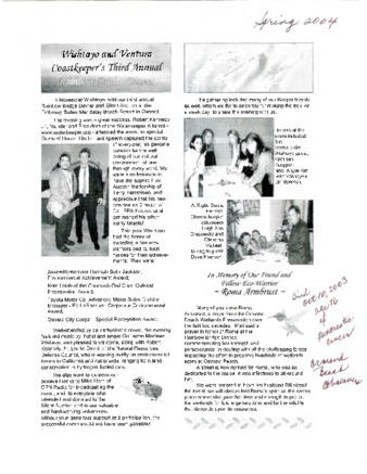 Article regarding the Wishtoyo and Ventura Coastkeeper's Third Annual Rainbow Bridge Dinner thumbnail