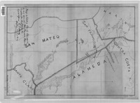 Map Exhibiting County Boundaries in and Around San Francisco Bay thumbnail
