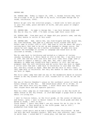 George Abe thumbnail