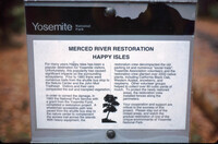 Sign posting Merced River Restoration Happy Isles thumbnail