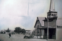 Penny Postcard Image of Santa Paula in 1888 thumbnail