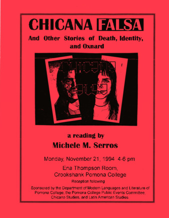 Chicana Falsa and Other Stories of Death, Identity, and Oxnard: A reading by Michele M. Serros thumbnail
