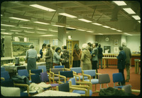 [Crowd gathering, Adrian Wilson, Kennedy Library, 1982] thumbnail