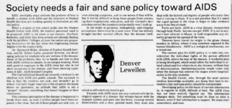 Society Needs a Fair and Sane Policy Towards AIDS thumbnail