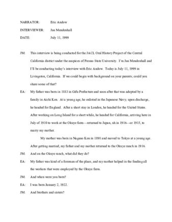 Eric Andow interview thumbnail