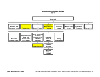 Academic Affairs 2007-2008 Reporting Structure thumbnail