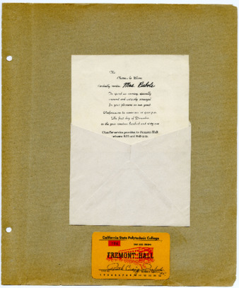 Fremont Hall [scrapbook, circa 1961] thumbnail