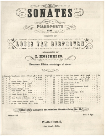 Piano sonata no. 12, op. 26, with metronome markings by Moscheles thumbnail
